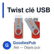 Clé USB personnalisable 8 Go avec logo - Twist - Miniature 7