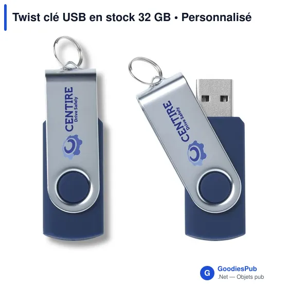 Clé USB personnalisable 32 Go avec logo - Twist - Image 2