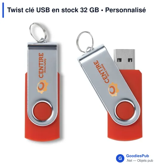 Clé USB personnalisable 32 Go avec logo - Twist - Image 3