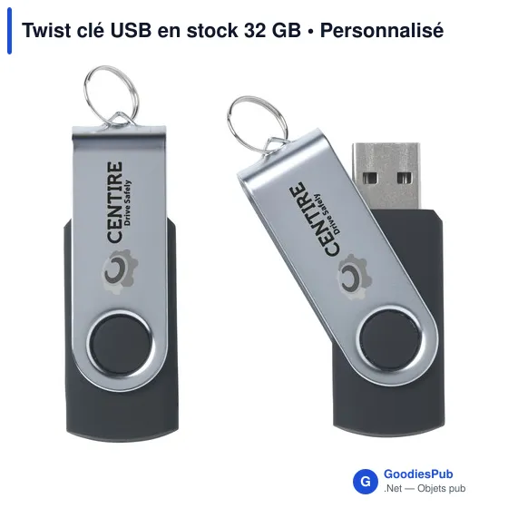 Clé USB personnalisable 32 Go avec logo - Twist - Image 4