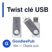 Clé USB personnalisable 4 Go avec logo - Twist - Miniature 1