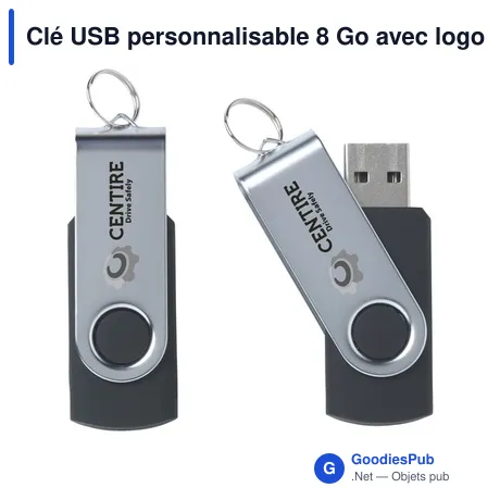 Clé USB personnalisable 8 Go avec logo - Twist