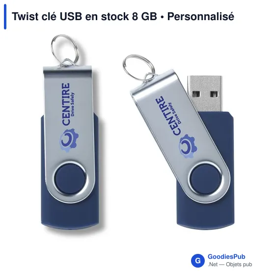 Clé USB personnalisable 8 Go avec logo - Twist - Image 3
