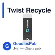 Clé USB personnalisable Twist Recycle 16 Go avec logo - Miniature 1