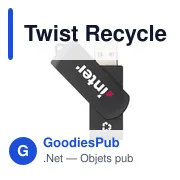 Clé USB personnalisable Twist Recycle 16 Go avec logo - Miniature 2
