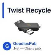 Clé USB personnalisable Twist Recycle 16 Go avec logo - Miniature 3