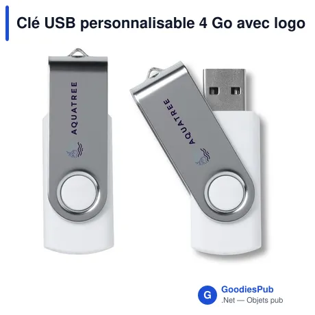 Clé USB personnalisable 4 Go avec logo - Twist USB