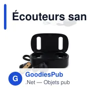 Écouteurs sans fil personnalisables en bambou avec logo - TWS Bamboo - Miniature 1