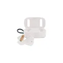 Variante Blanc - Écouteurs sans fil personnalisables en bambou avec logo - TWS Bamboo