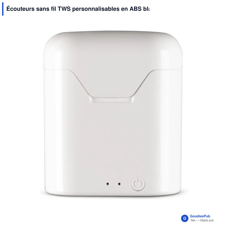 Écouteurs sans fil TWS personnalisables en ABS blanc avec logo - Galaxy - Image 2