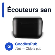 Écouteurs sans fil TWS personnalisables noirs avec logo - Sport - Miniature 2
