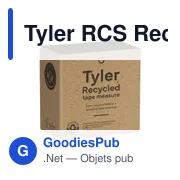 Mètre-ruban personnalisable Tyler RCS pour objets publicitairesavec logo - Miniature 2