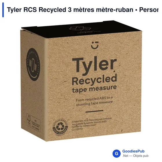Mètre-ruban personnalisable Tyler RCS pour objets publicitairesavec logo - Image 2