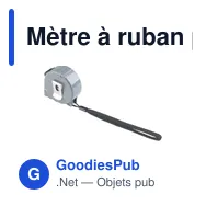 Mètre à ruban personnalisable Tyler RCS avec logo - Miniature 1