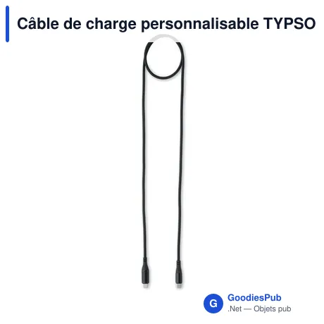Câble de charge personnalisable TYPSO 100 W avec logo