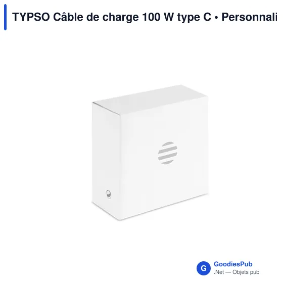 Câble de charge personnalisable TYPSO 100 W avec logo - Image 5