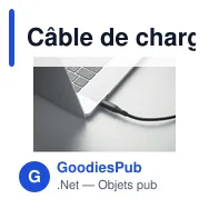 Câble de charge personnalisable TYPSO 100 W avec logo - Miniature 6