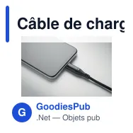 Câble de charge personnalisable TYPSO 100 W avec logo - Miniature 8