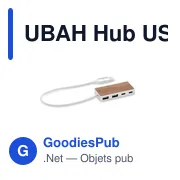 UBAH Hub USB 4 ports 27,5 cm - Miniature 1