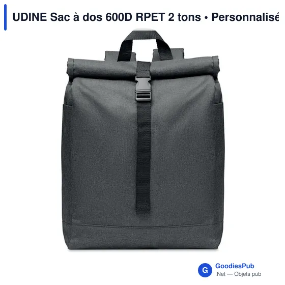 UDINE Sac à dos 600D RPET 2 tons - Image 2