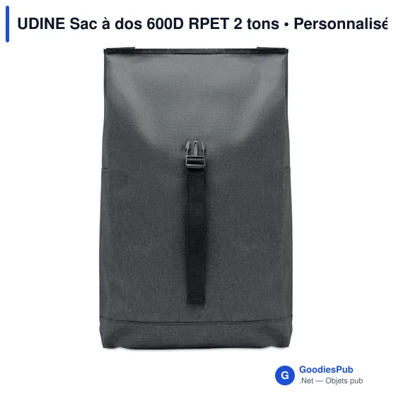 UDINE Sac à dos 600D RPET 2 tons - Image 5