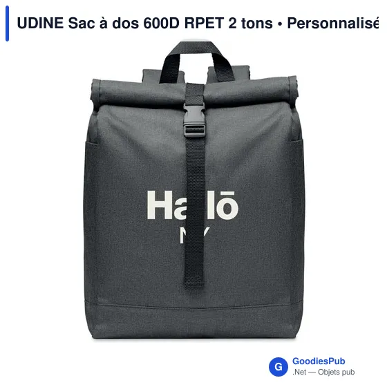 UDINE Sac à dos 600D RPET 2 tons - Image 6