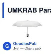 Parapluie tempête personnalisable 21 pouces avec logo - Miniature 1