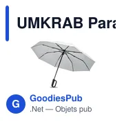 Parapluie tempête personnalisable 21 pouces avec logo - Miniature 2