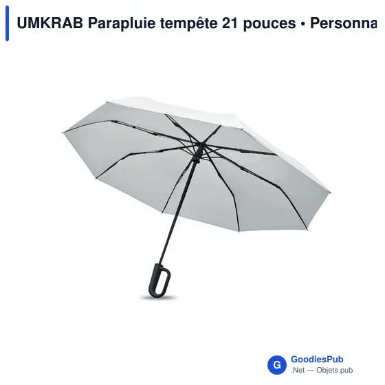 Parapluie tempête personnalisable 21 pouces avec logo - Image 2