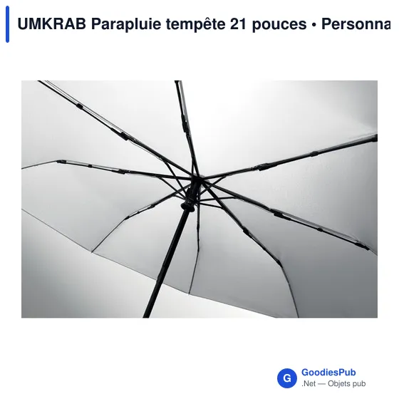 Parapluie tempête personnalisable 21 pouces avec logo - Image 3