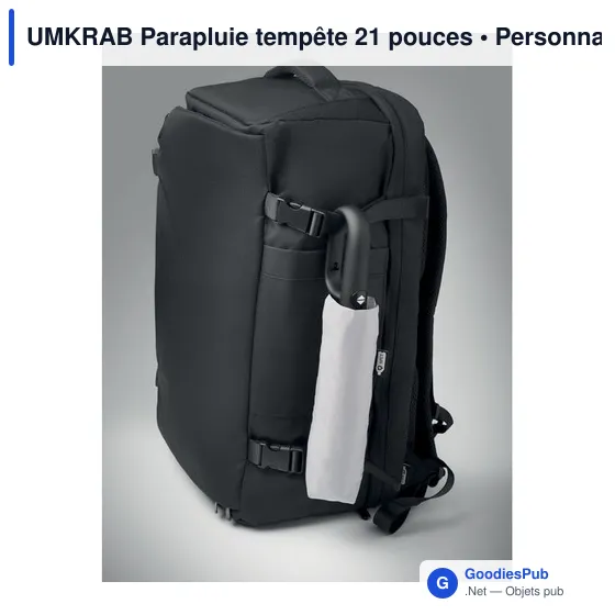 Parapluie tempête personnalisable 21 pouces avec logo - Image 5
