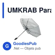 Parapluie tempête personnalisable 21 pouces avec logo - Miniature 6