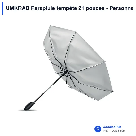 Parapluie tempête personnalisable 21 pouces avec logo - Image 6