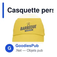 Casquette personnalisable en coton avec logo - Uni casquette - Miniature 1