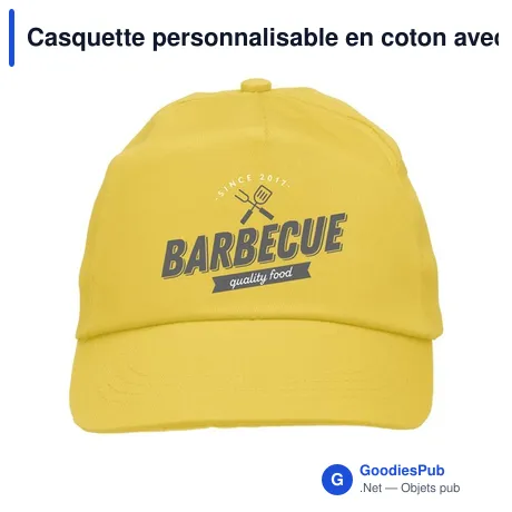 Casquette personnalisable en coton avec logo - Uni casquette