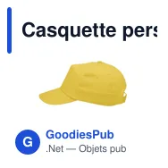 Casquette personnalisable en coton avec logo - Uni casquette - Miniature 3