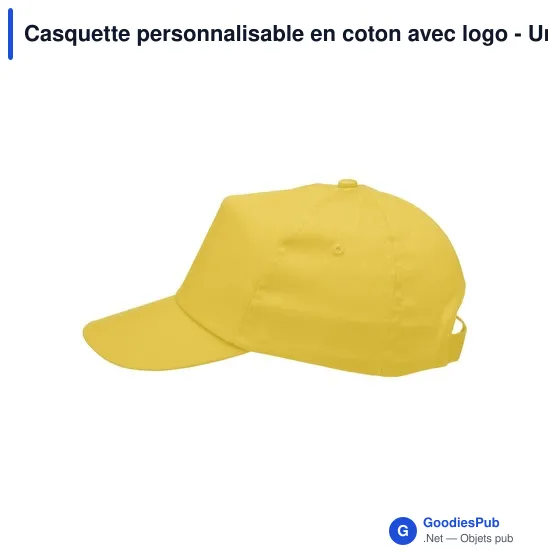 Casquette personnalisable en coton avec logo - Uni casquette - Image 3