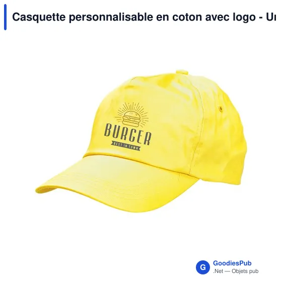 Casquette personnalisable en coton avec logo - Uni casquette - Image 5