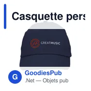 Casquette personnalisable en coton avec logo - Uni casquette - Miniature 6