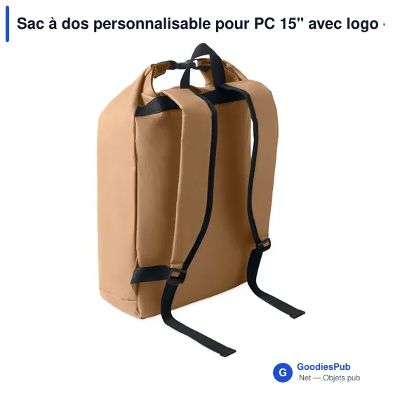 Sac à dos personnalisable pour PC 15'' avec logo - UNITON - Image 2