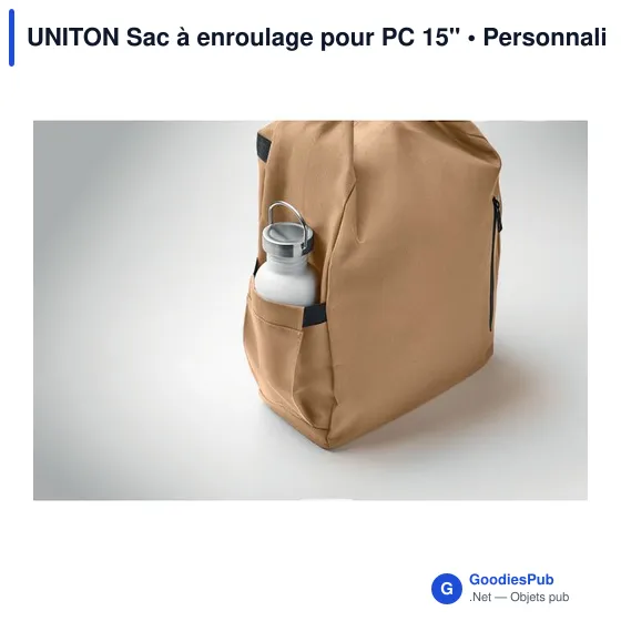Sac à dos personnalisable pour PC 15'' avec logo - UNITON - Image 11