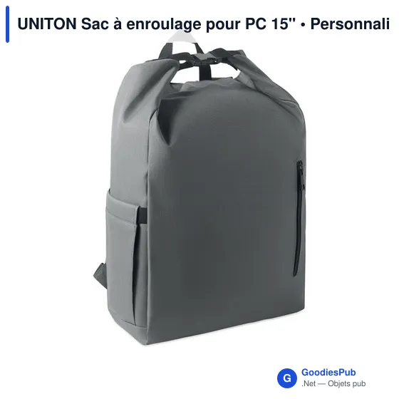Sac à dos personnalisable pour PC 15'' avec logo - UNITON - Image 12