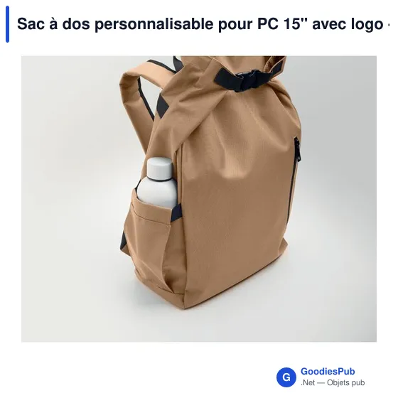 Sac à dos personnalisable pour PC 15'' avec logo - UNITON - Image 6