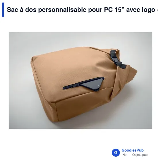 Sac à dos personnalisable pour PC 15'' avec logo - UNITON - Image 7