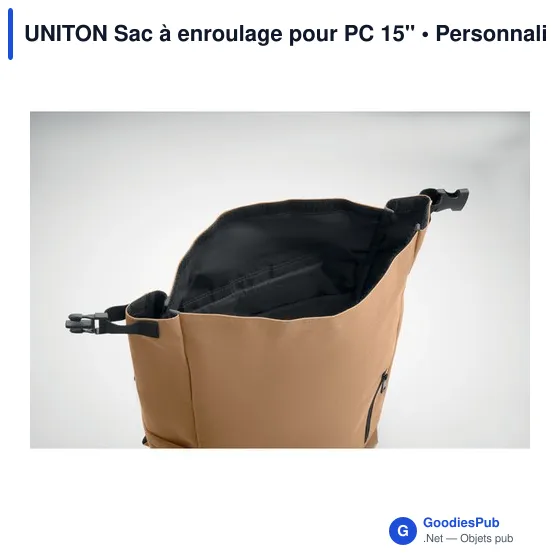 Sac à dos personnalisable pour PC 15'' avec logo - UNITON - Image 8