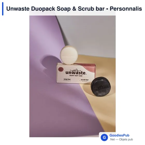 Set cosmétique personnalisable Unwaste Duopack Soap & Scrub bar avec logo - Image 2