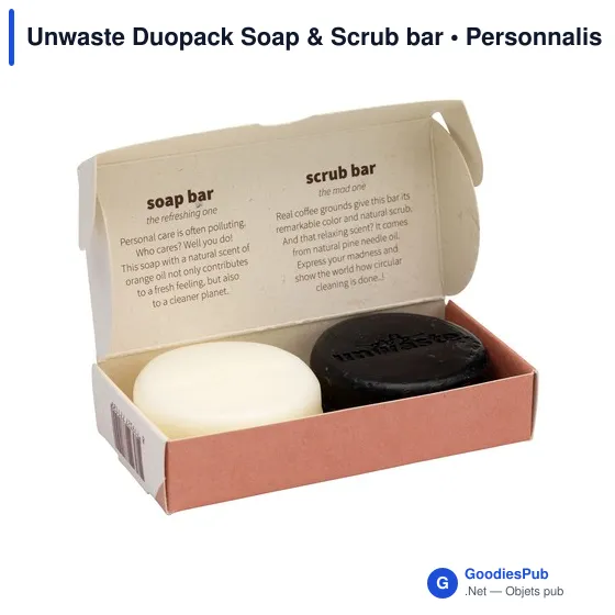 Set cosmétique personnalisable Unwaste Duopack Soap & Scrub bar avec logo - Image 4