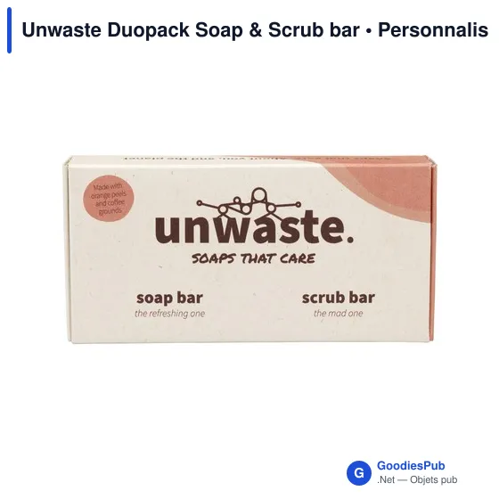 Set cosmétique personnalisable Unwaste Duopack Soap & Scrub bar avec logo - Image 5
