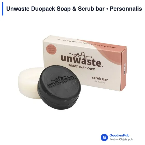 Set cosmétique personnalisable Unwaste Duopack Soap & Scrub bar avec logo - Image 6