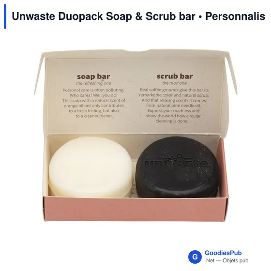 Set cosmétique personnalisable Unwaste Duopack Soap & Scrub bar avec logo - Image 7
